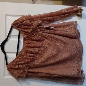 Lace Off The Shoulder Blouse